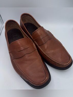 Peter Millar Hyperlight Nubuck Leather Welted Penny Loafers Slip Ons